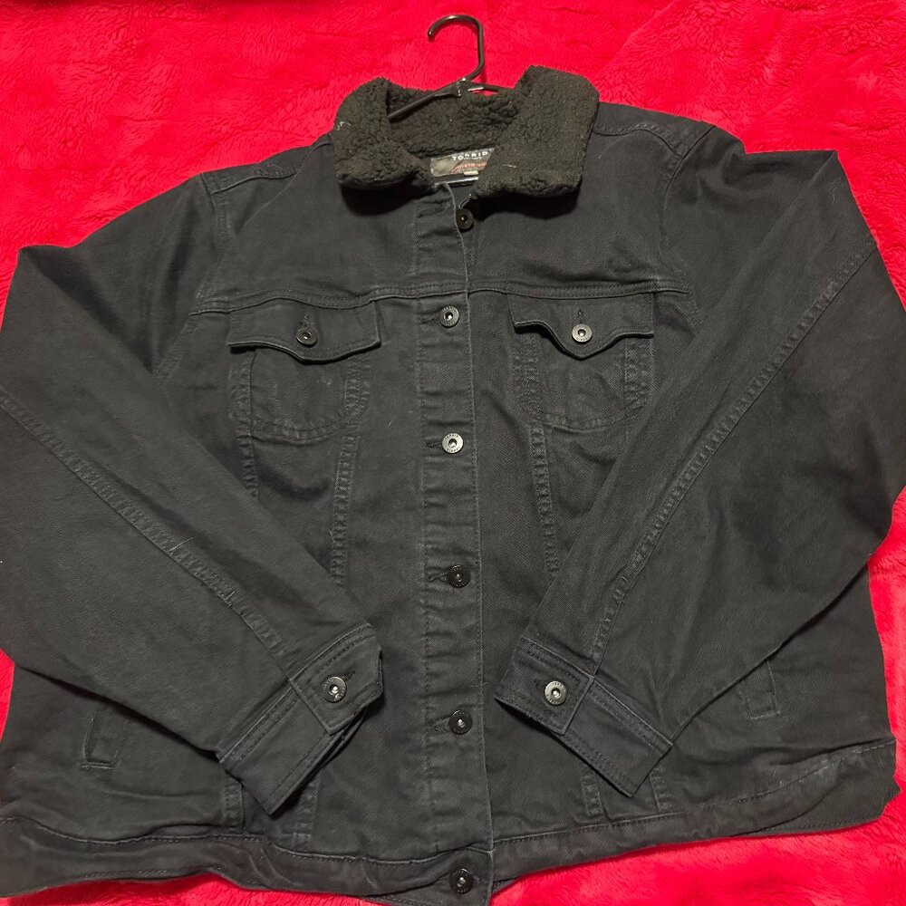Torrid Jean Jacket with Sherpa Collar